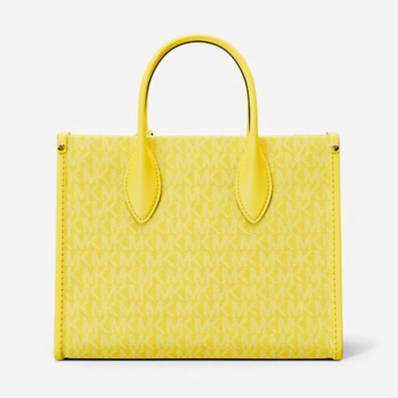 New Michael Kors Mirella Small Signature Logo Crossbody Bag Daisy Yellow - Picture 3 of 5